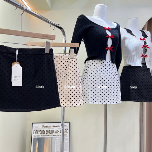 Polka Dot Mini Skirts